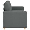 vidaXL Loveseat Sofa Dark Grey Polyester Fabric, Plywood, Steel, Plastic