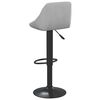 vidaXL Bar Stool Set of 2 Light Grey Velvet, Steel Adjustable size