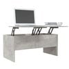 vidaXL Coffee Table Concrete gray Engineered wood Medium