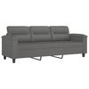 vidaXL Sofa Set Dark grey Microfiber fabric, metal, textilene, plywood