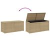 vidaXL Garden Storage Box Mix Beige PE rattan 74.8 gal