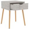 vidaXL Bedside Cabinet Concrete grey Engineered wood Medium