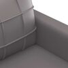 vidaXL 3-seater Sofa Grey Faux leather, metal, textilene Three-Seater