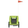 vidaXL Pet Bike Trailer Green Oxford fabric, iron, PVC