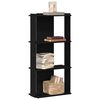 vidaXL Bookcase Black Engineered wood Medium Bookcase Rectangular