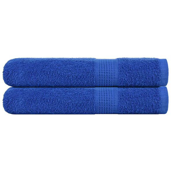 vidaXL Sauna Towel Set of 2 Blue 100% Cotton 31.5 x 78.7 in