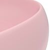 vidaXL Luxury Wash Basin Round Matt Pink 15.7x5.9" Ceramic