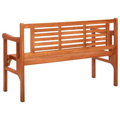 vidaXL Foldable Patio Bench 47.2" Solid Eucalyptus Wood