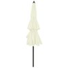 vidaXL Parasol Sand Polyester, Aluminum Large Collapsible Parasol