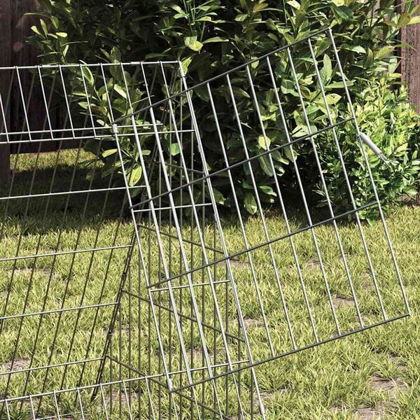 vidaXL Rabbit Cage Silver 650 x 55 x 55 cm Galvanised Steel