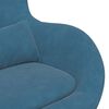 vidaXL Egg Chair with Footstool Blue 24.80 x 28.74 x 35.43 in Velvet