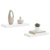 vidaXL Wall Shelf Set of 2 High gloss white Honeycomb MDF, metal