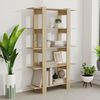 vidaXL Book Cabinet Sonoma oak Engineered wood Medium Book Cabinet