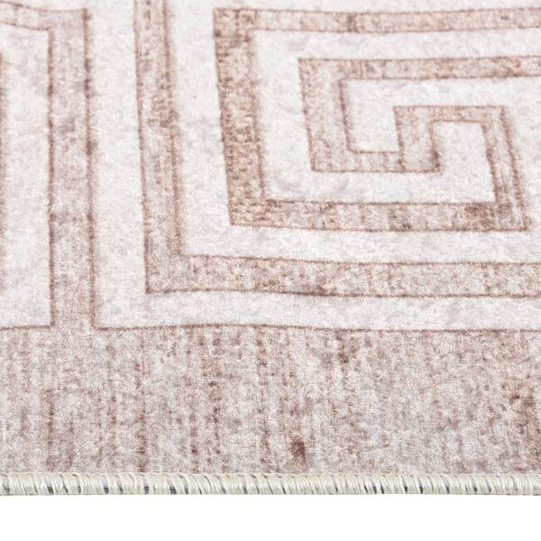 vidaXL Rug Beige 100% Polyester 47.2 in x 70.9 in Rug Rectangular