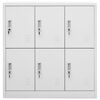 vidaXL Locker Cabinet Set of 5 Light grey Steel Medium Locker Cabinet