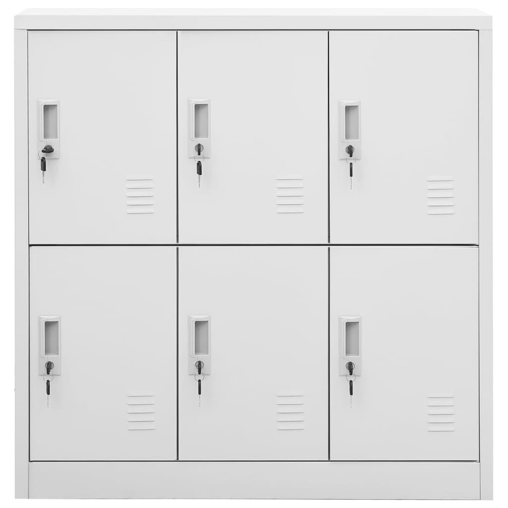 vidaXL Locker Cabinet Set of 5 Light grey Steel Medium Locker Cabinet
