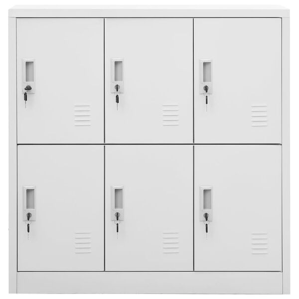 vidaXL Locker Cabinet Set of 5 Light grey Steel Medium Locker Cabinet