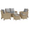 vidaXL Garden Sofa Set Beige