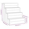vidaXL Pet Stair 15.7x19.3x18.5" Solid Wood Pine