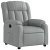 vidaXL Recliner Chair Light Grey Fabric (100% polyester), metal, plywood