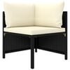vidaXL Outdoor Lounge Set Black and Cream White