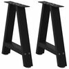 vidaXL Coffee Table Leg Black Powder-coated steel Adjustable