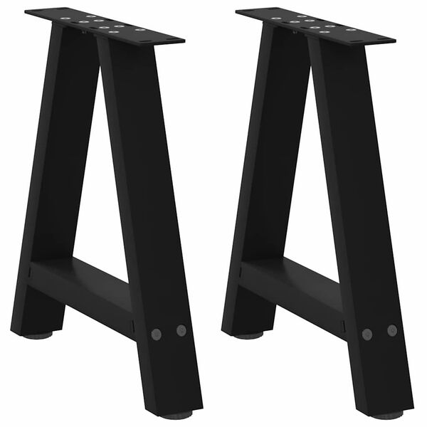 vidaXL Coffee Table Leg Black Powder-coated steel Adjustable