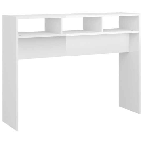 vidaXL Console Table High gloss white Engineered wood