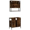 vidaXL Bathroom Furniture Set Smoked oak