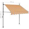 vidaXL Retractable Awning Yellow and blue Fabric, Steel 59.1 in width