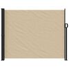 vidaXL Retractable Side Awning Beige 100% polyester with a PU coating