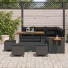 vidaXL Garden Sofa Set 9 pcs Black Poly Rattan and Powder-Coated Steel