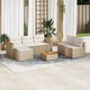 vidaXL Garden Sofa Set Beige and Brown