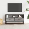 vidaXL TV Cabinet Grey Sonoma Engineered wood, Metal Medium TV Cabinet