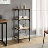 vidaXL Book Cabinet Sonoma oak Engineered wood and steel Medium Shelving