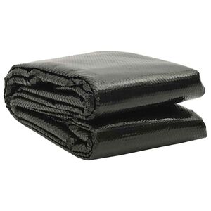 vidaXL Pool Cover Black Polyethylene, PVC 26.4 x 16.4 ft Lightweight