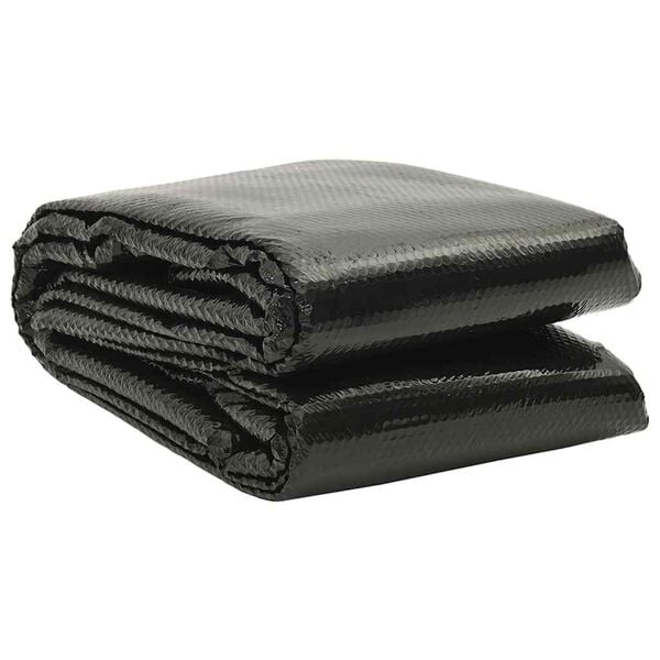 vidaXL Pool Cover Black Polyethylene, PVC 26.4 x 16.4 ft Lightweight