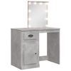 vidaXL Dressing Table Concrete Grey Engineered Wood, Glass Medium