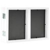 vidaXL Trifold Photo Frame White MDF, PS Medium Foldable