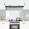 vidaXL Kitchen Backsplash White 43.31 x 23.62 x 0.24 in Tempered Glass