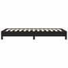 vidaXL Bed Frame Black Faux leather, plywood, engineered wood Twin