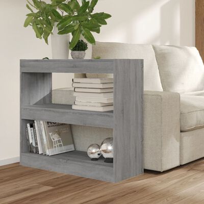 vidaXL Book Cabinet/Room Divider Gray Sonoma 31.5"x11.8"x28.3"