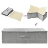 vidaXL Storage Boxes 2 pcs  Fabric 27.6x15.7x7.1" Grey