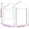 vidaXL Gazebo With Roof White Polyethylene (PE), Galvanized Steel Large
