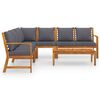 vidaXL Garden Lounge Set Dark grey Solid acacia wood Medium Modular