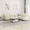 vidaXL Sofa Set Cream Faux leather, metal, textilene, plywood