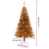 vidaXL Artificial Christmas Tree Gold PET 4 ft Durable