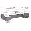 vidaXL Garden Sofa Set Light Grey PE rattan, powder-coated steel Large