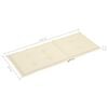 vidaXL Garden Chair Set of 2 Cream