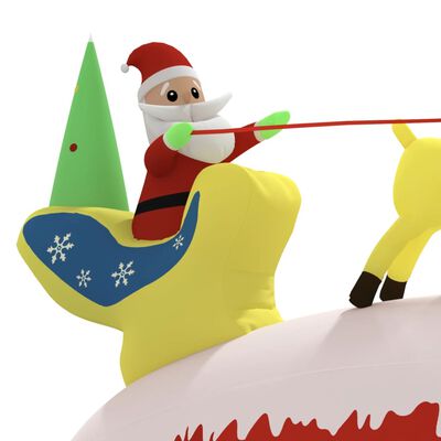 vidaXL Christmas Inflatable Santa and Reindeer Decoration LED 57.1"